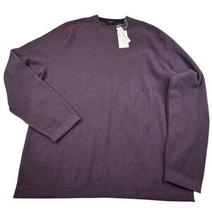 Vince Sweater Men's Size Large Purple Cashmere Crewneck Preppy Soft Long Sleeves